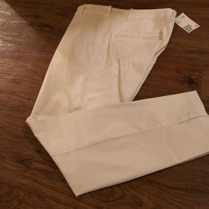 White ankle pants